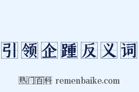 引领企踵反义词是什么意思的图片